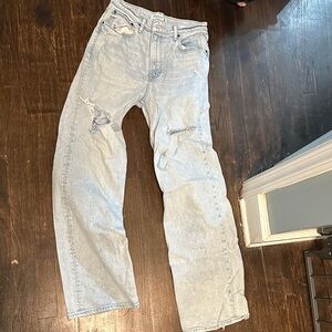 Abercrombie & Fitch Light Blue Relaxed Womens Jeans